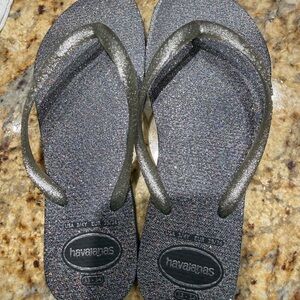 Havaianas Silver Sparkle Sandals